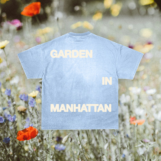 Garden in Manhattan Tee - Light Blue